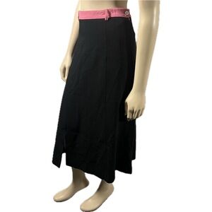 NWOT Paul Smith Midi Skirt black with pink detail
